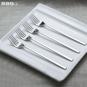 Gafflar 85 '' rostfritt stål bord gaffel koreansk långhandtag middag kött mat biff set cutlery kök tillbehör 4pcs6pcs 230302