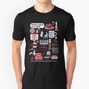 Mäns T-skjortor Pretzel Day Threat Nivå Midnight Scranton Mashup Shirt Round Collar Kort ärm T-shirts Dunder Mifflin Paper