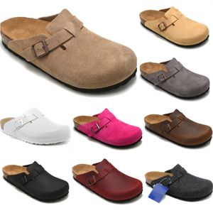 Neue Designerin Cork Slipper Boston Summer Flat Slipper Mode Designs Leder Lieblingsstrand Sandalen Freizeitschuhe Clogs für Frauen