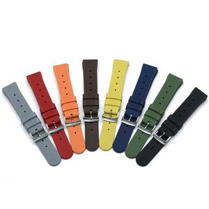 Titta på band Topp Fluor Rubber Watchband Quick Release Waffle Strap 20 mm för 22 mm dykning Vattentät armband Accessoarer300i