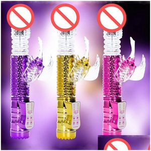 Other Health Beauty Items Up And Down Thrusting Dildo Vibrator 36 Speed Body Masr Rotation Beads Female Masturbation Toys Adt Prod Dh53B