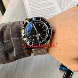 MOMENTO AUTOMÁTICO DE MECÂNICO BLACK Sport Wristwatch 44mm de luxo aço inoxidável289t