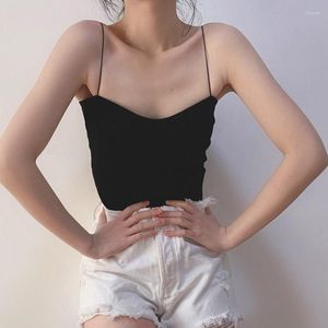 Camisoles & Tanks Women Sling Tube Top Sexy Bra Breathable Chest Pad Wearing Underwear Strapless Blouse Bandeau