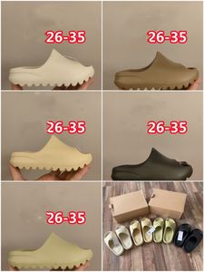 2023 pantofole da uomo Toddlers Designer Slide EVA per ragazzi Grils Sandali comodi Glow Green Fuliggine Onyx Black Bone Resin Desert Sand Scivoli in schiuma pura taglia Eur26-35