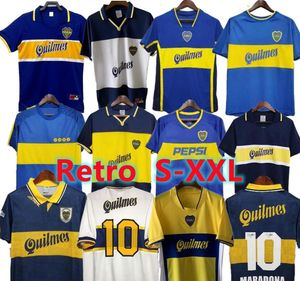 BOCA 84 95 96 97 98 99 Juniors Retro Soccer Jersey Maradona Tevez Caniggia Riquelme 1997 2002 Koszulki piłkarskie Palermo MAILLOT CAMISETA DE FUTBOL 00 01 02 03 04 05 06 1981