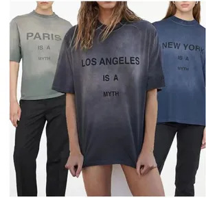 Damen-T-Shirt mit klassischem Briefdruck, Batikmuster, modisch, lässig, Baumwolle, Kurzarm-T-Shirt, 2023 neu