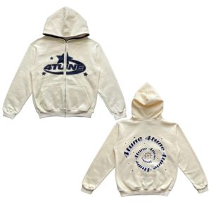 Kadın Hoodies Tişörtü Mektup 4 Ayar Yıldız Kız Erkek Sonbahar Kış Kalınlaşmak Fermuar Ceket Üst Kat Kadın Komik Fly Yansıtıcı Şerit Y2k Hoodie 230302