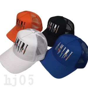 Chapéus de luxo Designer Moda Trucker Hat Multicolor Letter Bordery Cap algodão respirável ao ar livre Sun Proof Baseball Hats for Men PJ032 C23