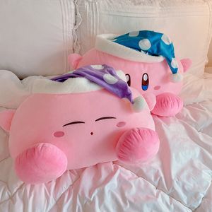 Plüschpuppen, Anime-Plüschtier, schlafende Kirbyed-Plüschtiere, gefüllte Kirbyed-Puppe mit Schlummertrunk, Kissen im japanischen Stil, weiches Geschenk für Kind, Mädchen, Rosa, 230302