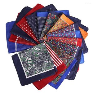 Papillon Anchor Polka Dot Paisley Floral Pocket Fazzoletto Raso di seta Mens Hanky Fashion Wedding Party Square One Side Print