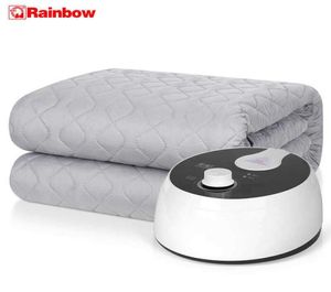 Blanket Rainbow Double Water Heated Electric Mattress Cotton Fabric Under Winter Remote Control Touch Screen Y22091503151