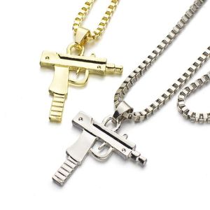 Choker Dormon Fashion Hip Hop Pistol Gun Pendant Necklace Link Chain Punk Cool Pendants for Men Women Gift Neckor X618