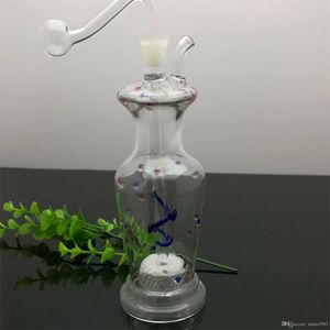 Rauchpfeifen Farbpunkt Sandkernfilter Vase Glas Wasserflasche Großhandel Glasbongs Ölbrenner Glas