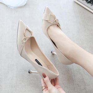 Dress Shoes Soft Leather High-heeled Women Pumps Style Stiletto Female Spring And Autumn Fashion All-match High Heels