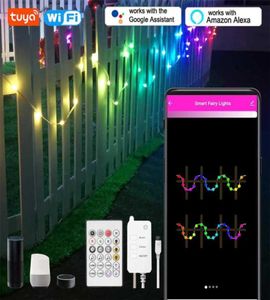Smart Christmas String Light LED Feston Girlande Lampe für Wohnkultur App Control Feenleuchte Gartenzaundekoration Beleuchtung 2119473482