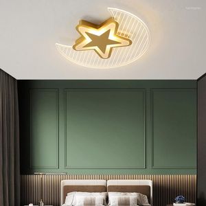 Tavan Işıkları Star Moon Led Lamba Çocuk Odası Yatak Odası Çalışması Modern Çocuk Kreş Yaratıcı Tasarım Ev Aydınlatma Armatürü