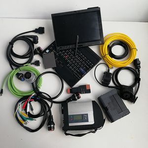 Professionella bildiagnostiska verktyg MB Star SD C4 ICOM A2 Senaste Soft/Ware 2in1 1TB SSD/HDD -kablar och multiplexer Second Hand Laptop X200T 4GB för BMW Mercedes Cars