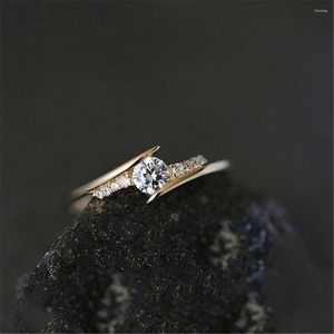 Wedding Rings Loredana Luxury Jewelry Brand White Zircon Copper Ring With A Unique Single-row Style Is Suitable For Women Engagement