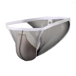 Underpants Men's Sexy Jockstrap Underwear Quick Dry Mesh Breathable Backness Briefs Enhance Penis Pouch Panties Porn Lingerie