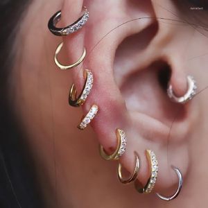 Hoop Earrings Piercing Daith Septum Circle Round Stainless Steel Ear Cartilage Snug Tragus Lobe Nose Ring Earing Jewelry