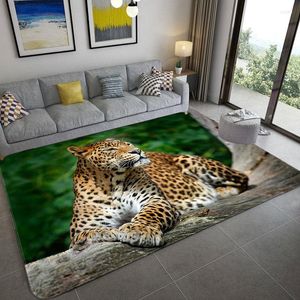 Mattor Hemmatta på golvet 3D Animal Printed Big vardagsrum mjukt svamp badrumsmatta absorberar antislipsmattan Tappeto Cucina
