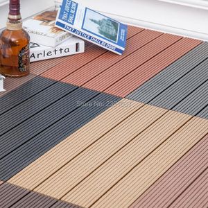 Carpets Large Size 30x60cm Non-Slip Courtyad Outdoor Floor 6 Pcs/Pack Moisture-Proof Wood Plastic Composite Board For Garden Terrace