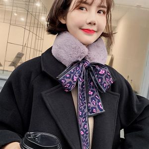 Scarves Scarf Women Silk Long Winter Accesories Fashion Holiday Polyester Fur Gift