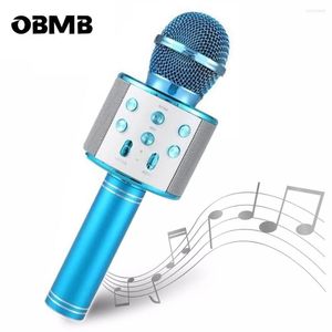 Микрофоны Профессиональный Kid Gift Bluetooth Wireless Microphone Караоке -динамик KTV Музыкальный игрок поет портатив