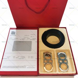 청바지 럭셔리 디자인 남성 패션 인쇄 또는 부드러운 벨트 3.5cm 조합 상자 크기 105-125CM 벨트