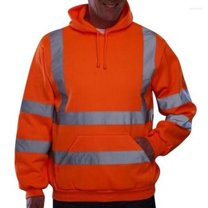 Felpe con cappuccio da uomo Moda maschile Abbigliamento sportivo Felpe Lavoro stradale Pullover ad alta visibilità Top a maniche lunghe Camicetta con cappuccio Abbigliamento Uomo