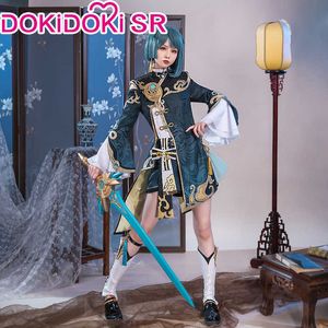 Anime Kostüme AUF LAGER Xingqiu Cosplay Spiel Genshin Impact Cosplay Kommen DokiDokiSR Xing Qiu Genshin Impact Cosplay Halloween Z0301