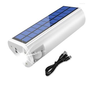 Farlar Çok Fonksiyonlu Güneş Güç Işığı 650lm Taşınabilir El Fenerleri Telefon Şarj Cihazı Kamp için açık su geçirmez lamba