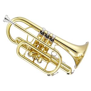 Wysokiej jakości Jupiter BB Cornet JCR-700 Brass Trumpet International Musical Instrument z Case Bezpłatną wysyłką