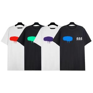 Varsity Designer of Luxury T-Shirt Brand T Shirt Kläd Spray Letter Superior Quality Short Sleeve Spring Summer Tide Män och kvinnor tee