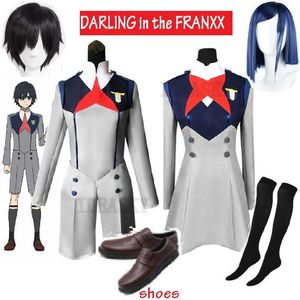 Costumes de anime Darling in the Franxx Cosplay Hiro Ichigo Miku Kokoro Zero Two Cosplay School Uniform Come Wig