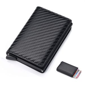 Porta carte di credito ID Porta carte di credito Luxury Brand Uomo Anti Rfid Blocking Protected Magic Leather Slim Mini Small Money Portafogli Custodia RL532