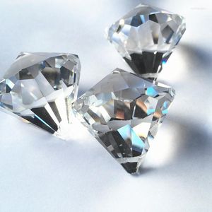 Chandelier Crystal Top Quality 6pcs/lot Transparent Dia40 40 43mm K9 Diamond Shape Ball/ Glass Suncatchers/ Part