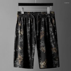 Mens Shorts Camouflage Quality European High Personalized Bronzing Men Loose and Breathable Middle in Summer Trend Casual Pants