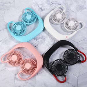 New Foldable Neckband Mini Neck Fan USB Cooling LED Fans for Camping Tourism Gift Kids Summer Cooler Outdoor with aromatherapy
