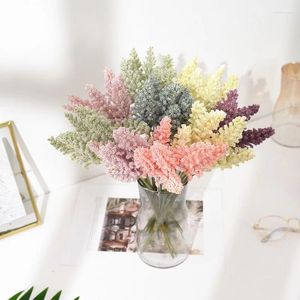 Dekorative Blumen 6 Stück/Bündel Schaum Lavendel Künstliche Blume Großhandel Pflanze Wanddekoration Blumenstrauß Material Handbuch Diy Vasen Für