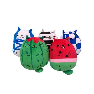 New Cute Desktop Pet Plush Dolls Printed Cat PlushPillow Doll Decorative Plush Toy Free DHL or UPS