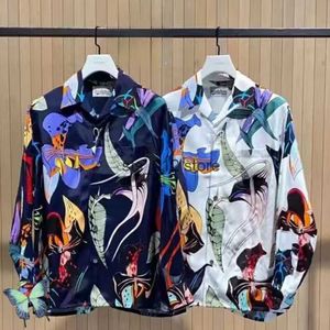 Men's Casual Shirts WACKO MARIA HAWAIIAN SHIRT Floral Hundred Flowers Full Print Hawaiian Long Sleeve Long Sleeve Shirt T230303