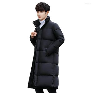 Herren Daunenjacke AIPEACE Herren Lange Jacke Mantel Winter Solid Black Parkas Herren Plus Size Dick Warm Slim Fit Männlicher Mantel