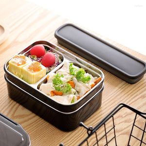 Учетные наборы посуды Bento коробка из нержавеющей стали двойной детский пикник школьный обед