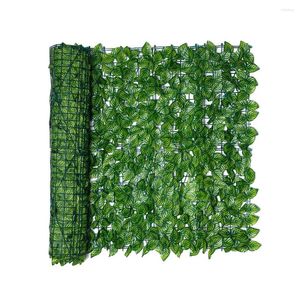 Dekorative Blumen Blatt Zaunpaneele rollen Wandwassermelonen Landschaftsbau künstlicher Bildschirm Hecke Privatsphäre Outdoor Garten Balkon 0,5 x 1 m