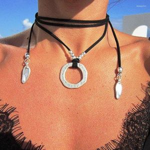 Collana avvolgimento del girocollo Minimal Boho Jewelry Bohemian Hippy Gypsy Collane