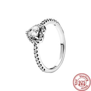 Pondoras Ring Silver Ring Designer Finger Vintage Diamond Ring Women Fit Pandoras Ring Heart Fashion Rings Love Heart Ring 929
