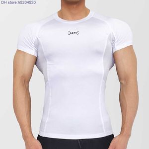 2023 Fashion Sports Fitness Brand Asr 'V Летняя мужская футболка Новая свободная круглая шея с короткой цифровой печать