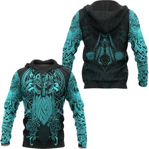 Men s hoodies tröjor modesweatshirt viking gudar odin nordisk mytologi 230302