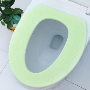 Tuvalet koltuğu Banyo Isıtıcı Eva Su Geçirmez Kapak Ped Yumuşak Mat Yapışkan Bez Yastık Sticker